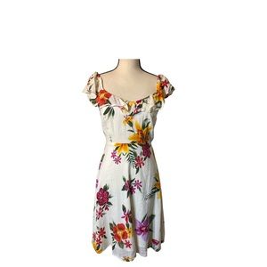 Ruffle Sleeve Floral Cami Dress Size: Small